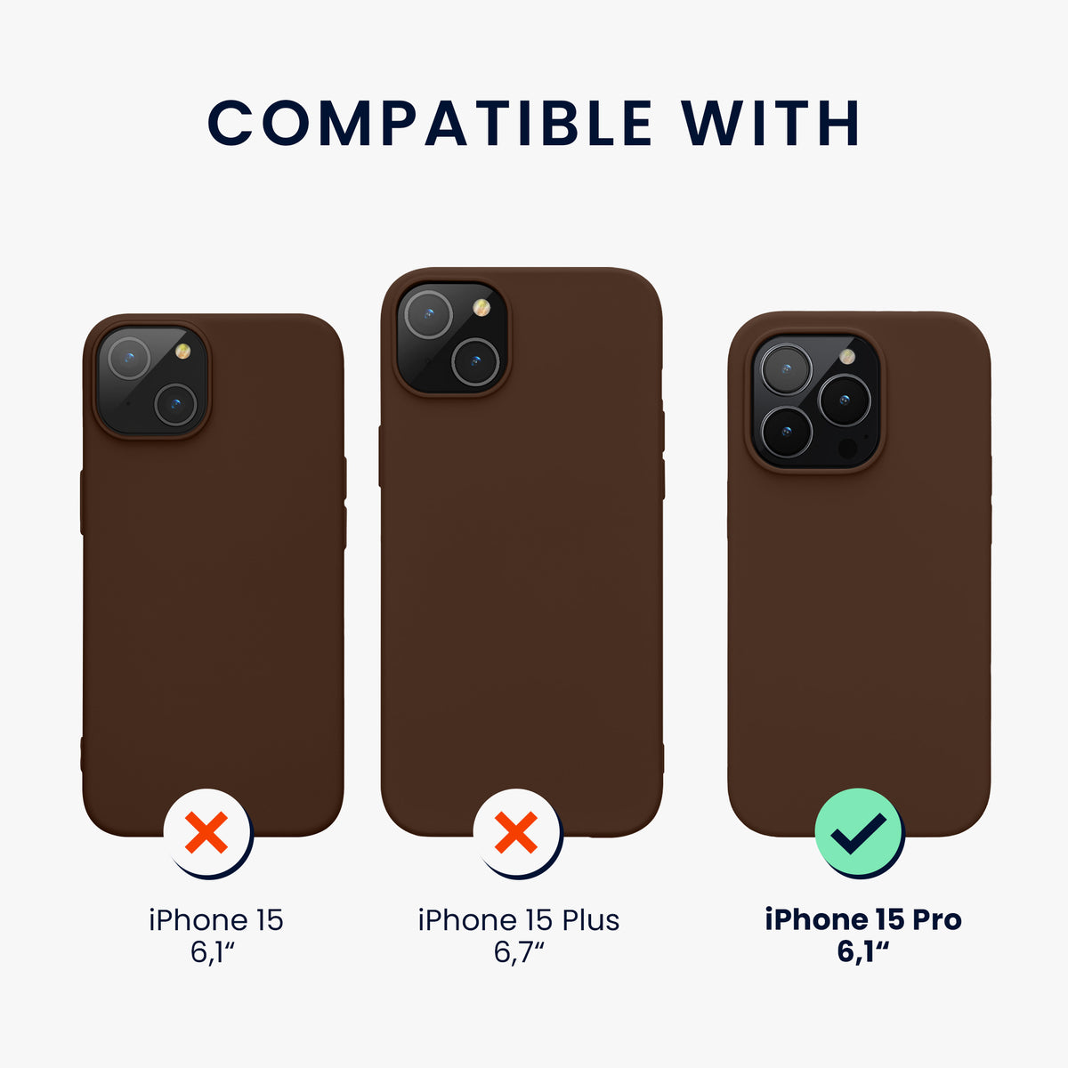 kwmobile Handyhülle für iPhone 15 Pro Case - kabelloses Laden - Hülle Silikon