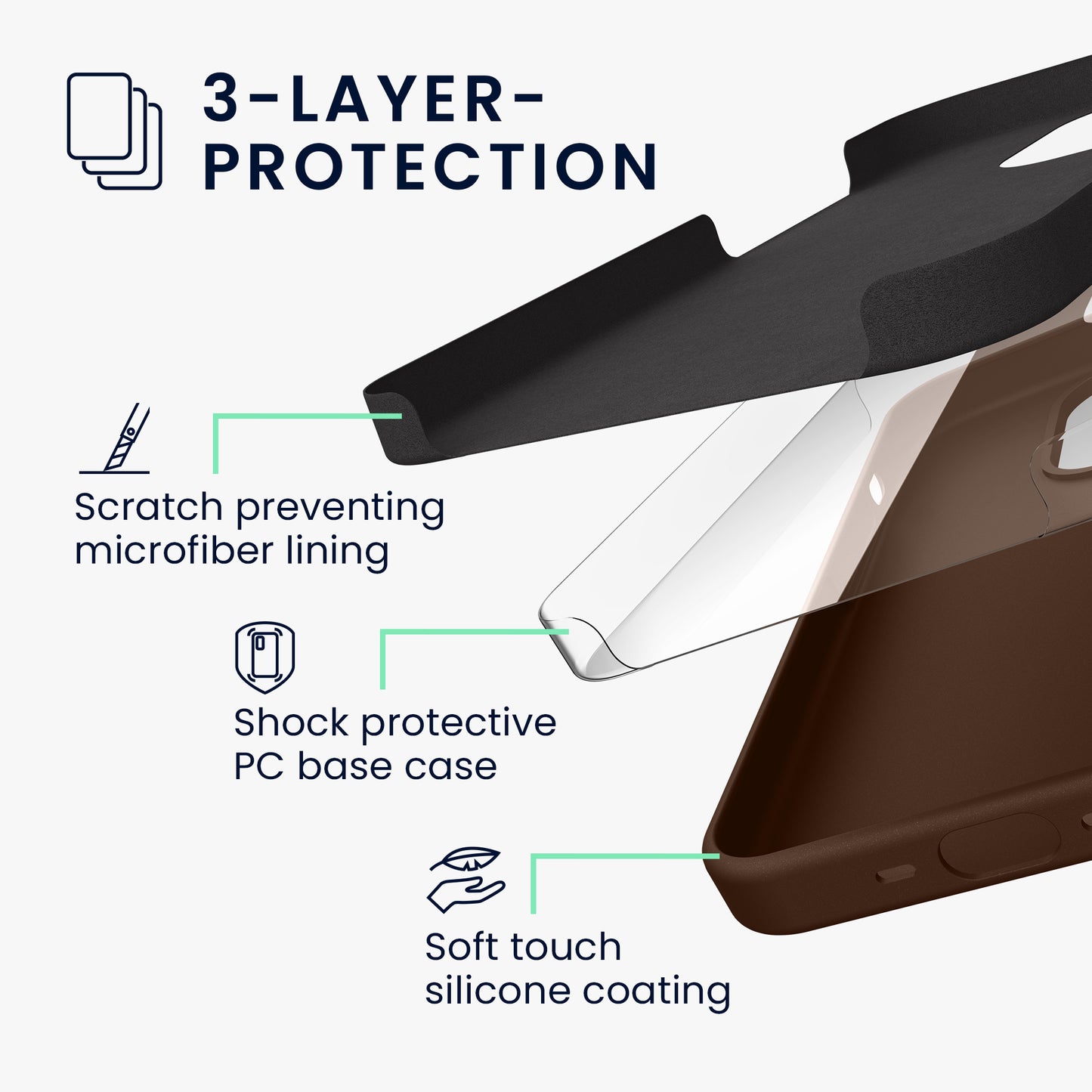 kwmobile Handyhülle für iPhone 15 Pro Case - kabelloses Laden - Hülle Silikon