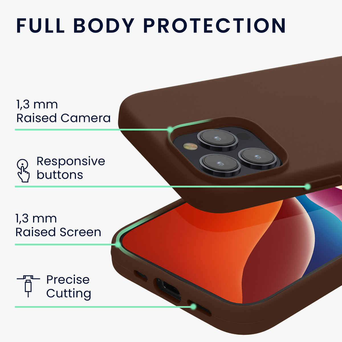kwmobile Handyhülle für iPhone 15 Pro Case - kabelloses Laden - Hülle Silikon
