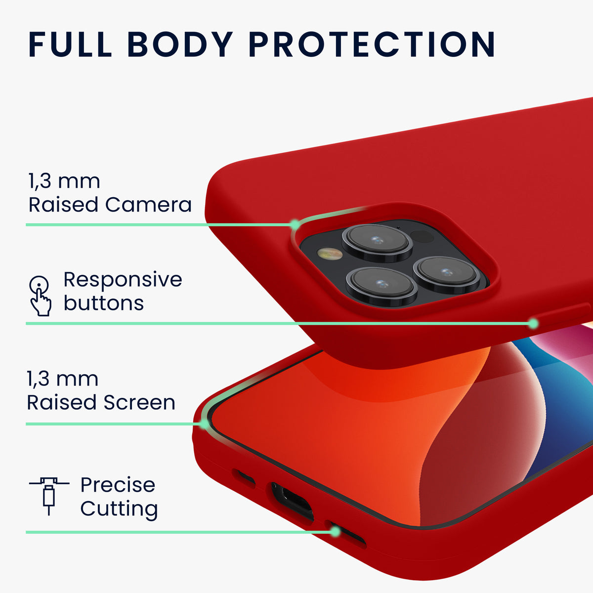 kwmobile Handyhülle für iPhone 15 Pro Case - kabelloses Laden - Hülle Silikon