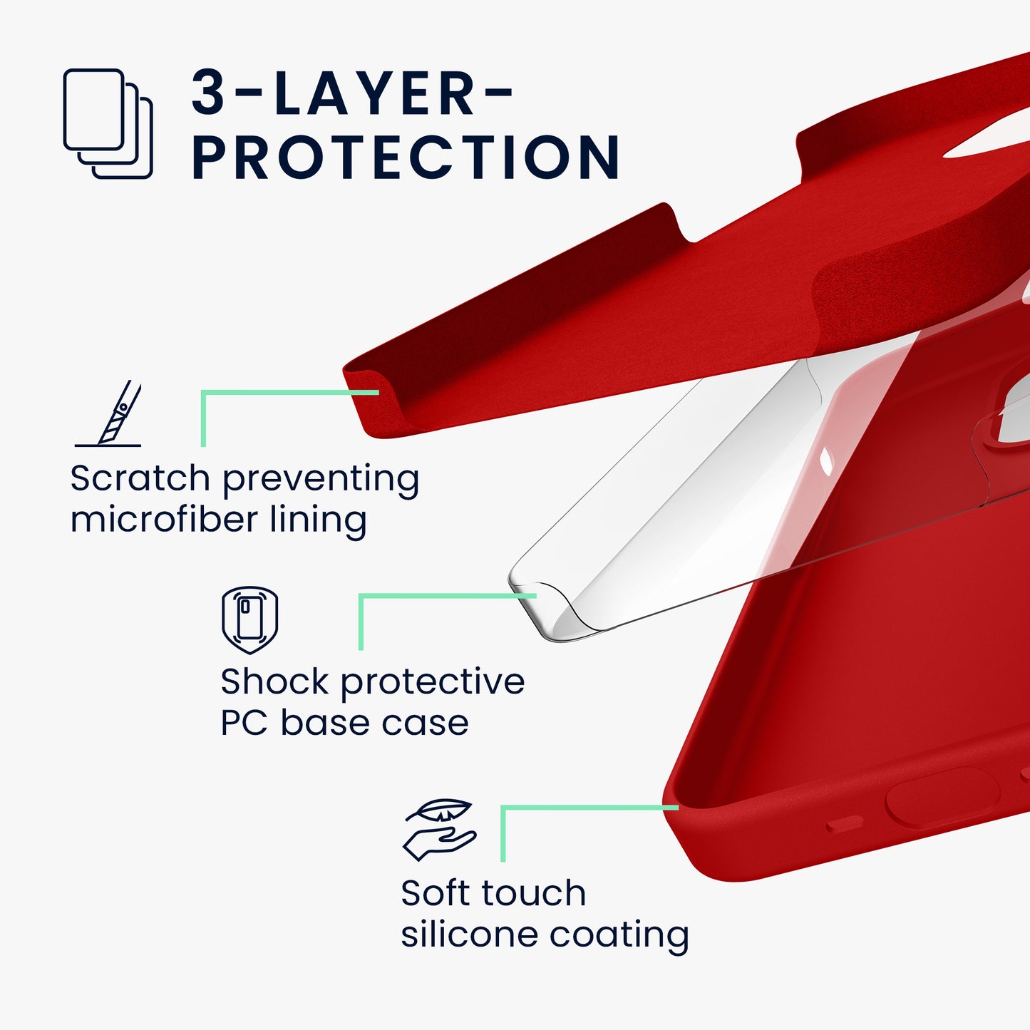 kwmobile Handyhülle für iPhone 15 Pro Case - kabelloses Laden - Hülle Silikon