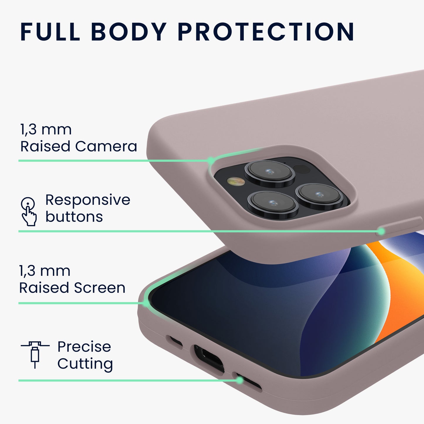 kwmobile Handyhülle für iPhone 15 Pro Case - kabelloses Laden - Hülle Silikon