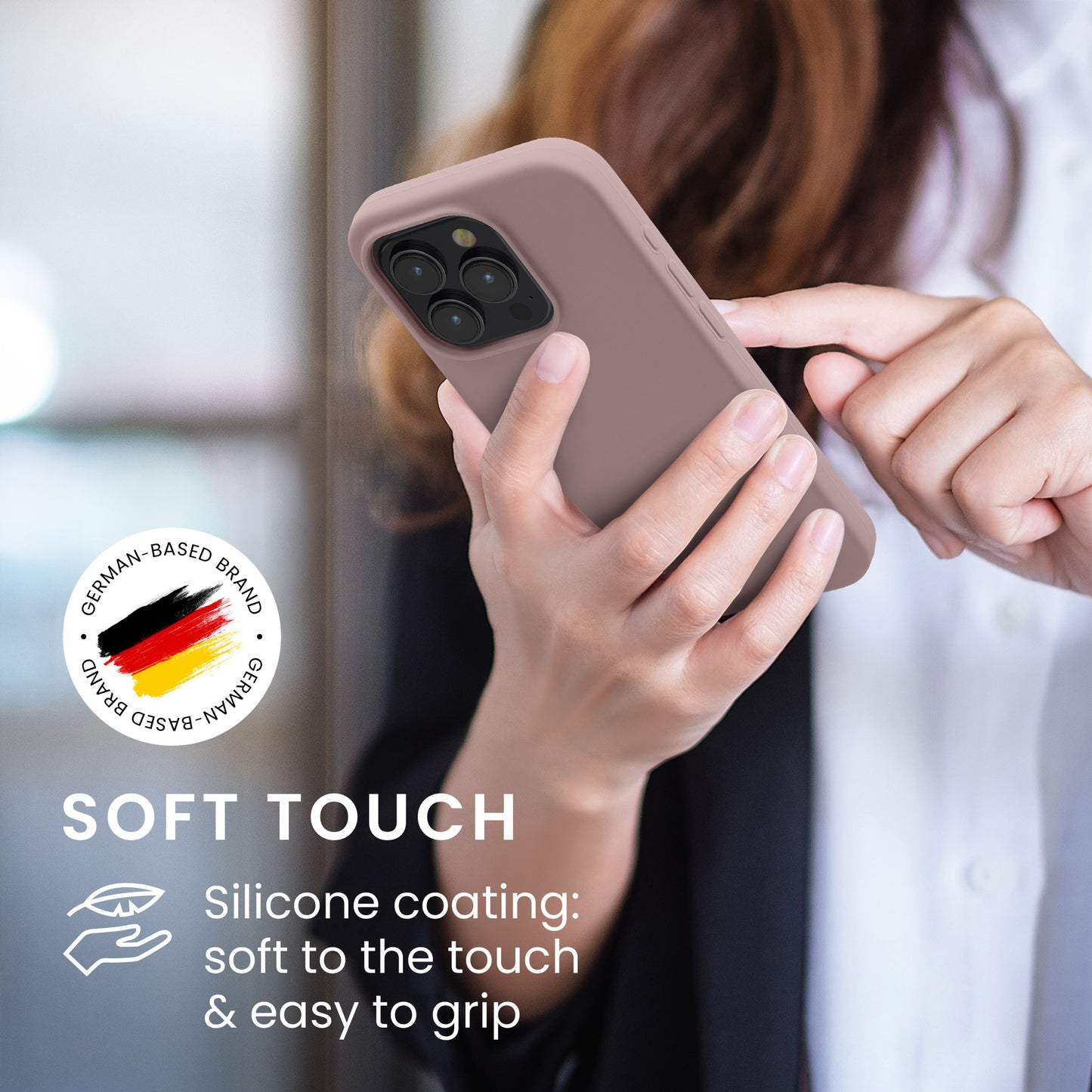 kwmobile Handyhülle für iPhone 15 Pro Case - kabelloses Laden - Hülle Silikon