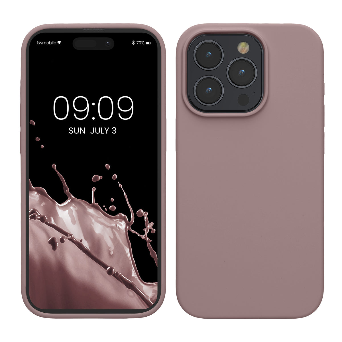 kwmobile Handyhülle für iPhone 15 Pro Case - kabelloses Laden - Hülle Silikon