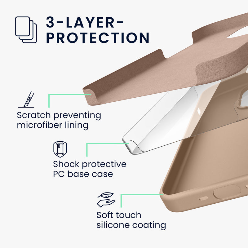 kwmobile Handyhülle für iPhone 15 Pro Max Case - Hülle Silikon - kabelloses Laden