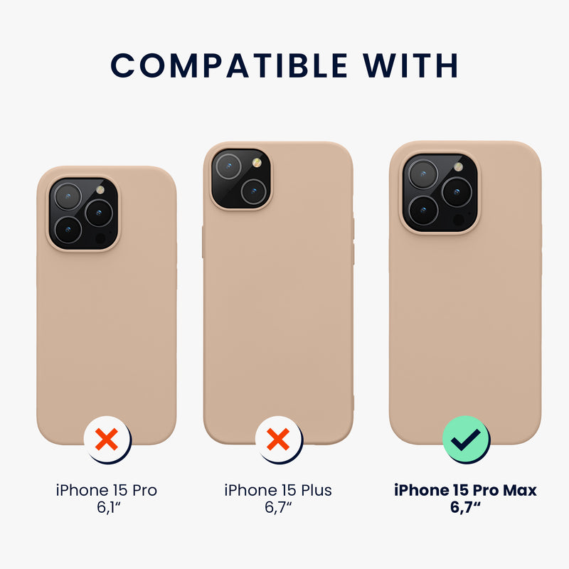 kwmobile Handyhülle für iPhone 15 Pro Max Case - Hülle Silikon - kabelloses Laden