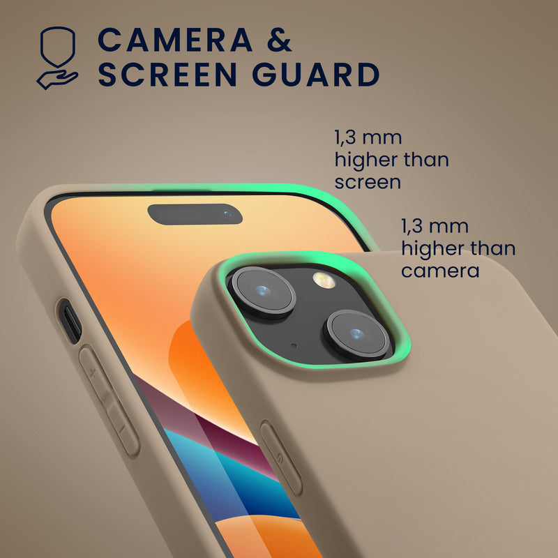 kwmobile Hülle kompatibel mit iPhone 15 Hülle - Weiche und schlanke Silikon Handyhülle - Stoßabsorbierendes Flexibles Case