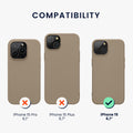 kwmobile Hülle kompatibel mit iPhone 15 Hülle - Weiche und schlanke Silikon Handyhülle - Stoßabsorbierendes Flexibles Case