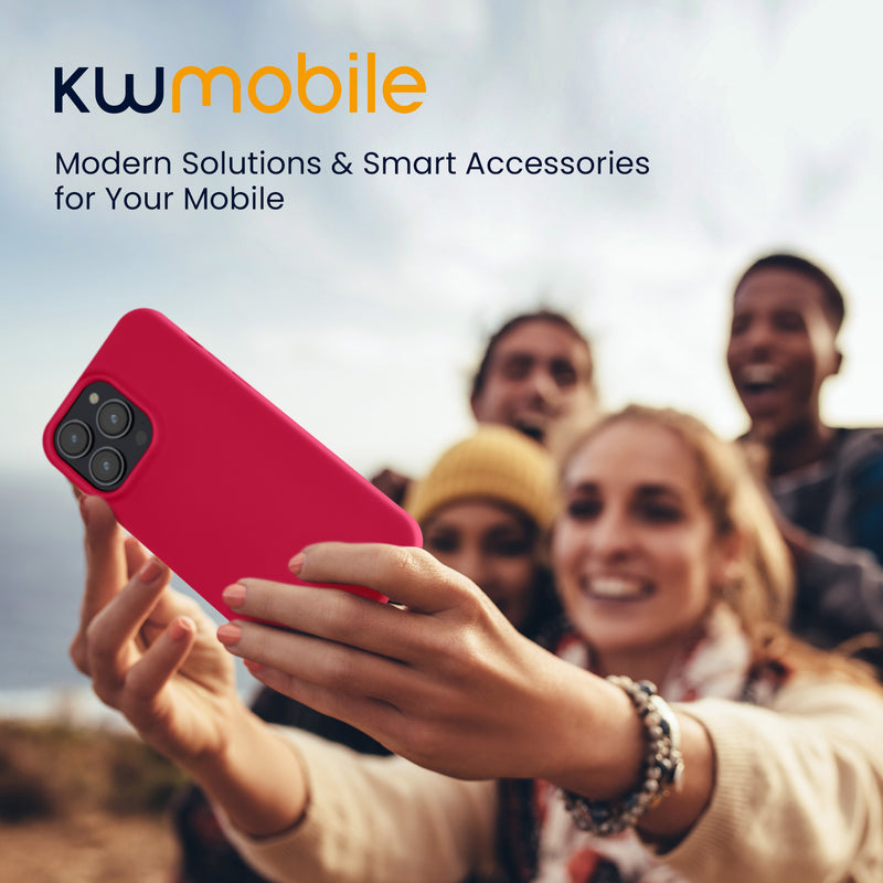 kwmobile Hülle kompatibel mit iPhone 15 Pro Hülle - Weiche und schlanke Silikon Handyhülle - Stoßabsorbierendes Flexibles Case