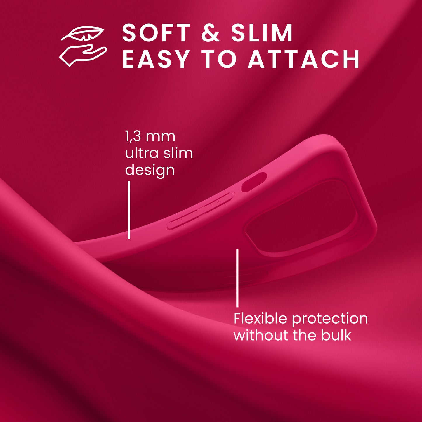 kwmobile Hülle kompatibel mit iPhone 15 Pro Max Hülle - Weiche und schlanke Silikon Handyhülle - Stoßabsorbierendes Flexibles Case