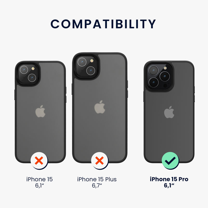 iPhone 15 Pro stoßfeste Handyhülle mit Bumper