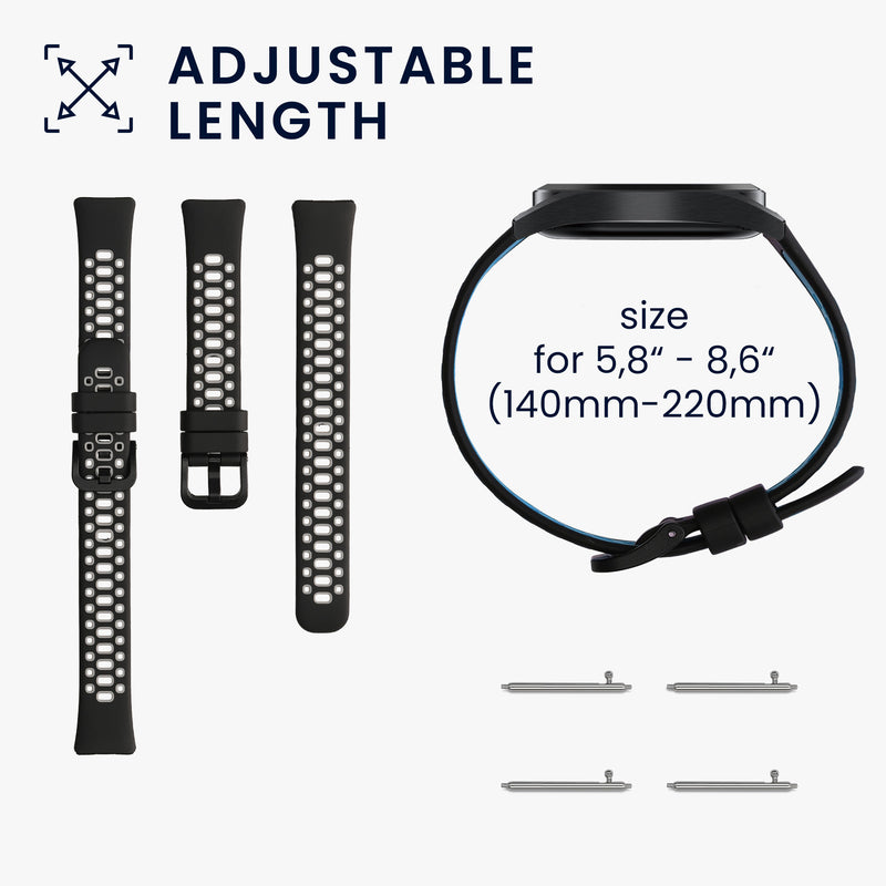 kwmobile Uhrenarmband für Huawei Band 10 / 9 / 8 Armband - Fitnesstracker Band Set aus Silikon - Ersatzarmband Smartwatch