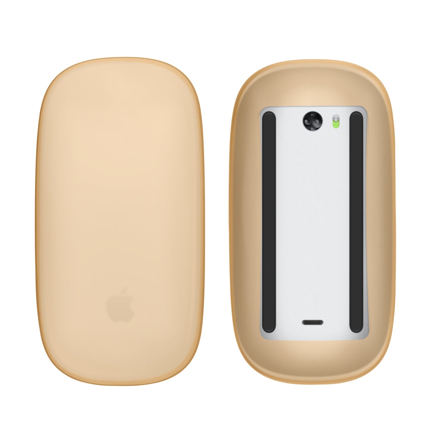 kwmobile Silikon Schutzhülle kompatibel mit Apple Magic Mouse 1 / 2 Hülle - PC Maus Cover aus softem Silikon - Orange Orange  