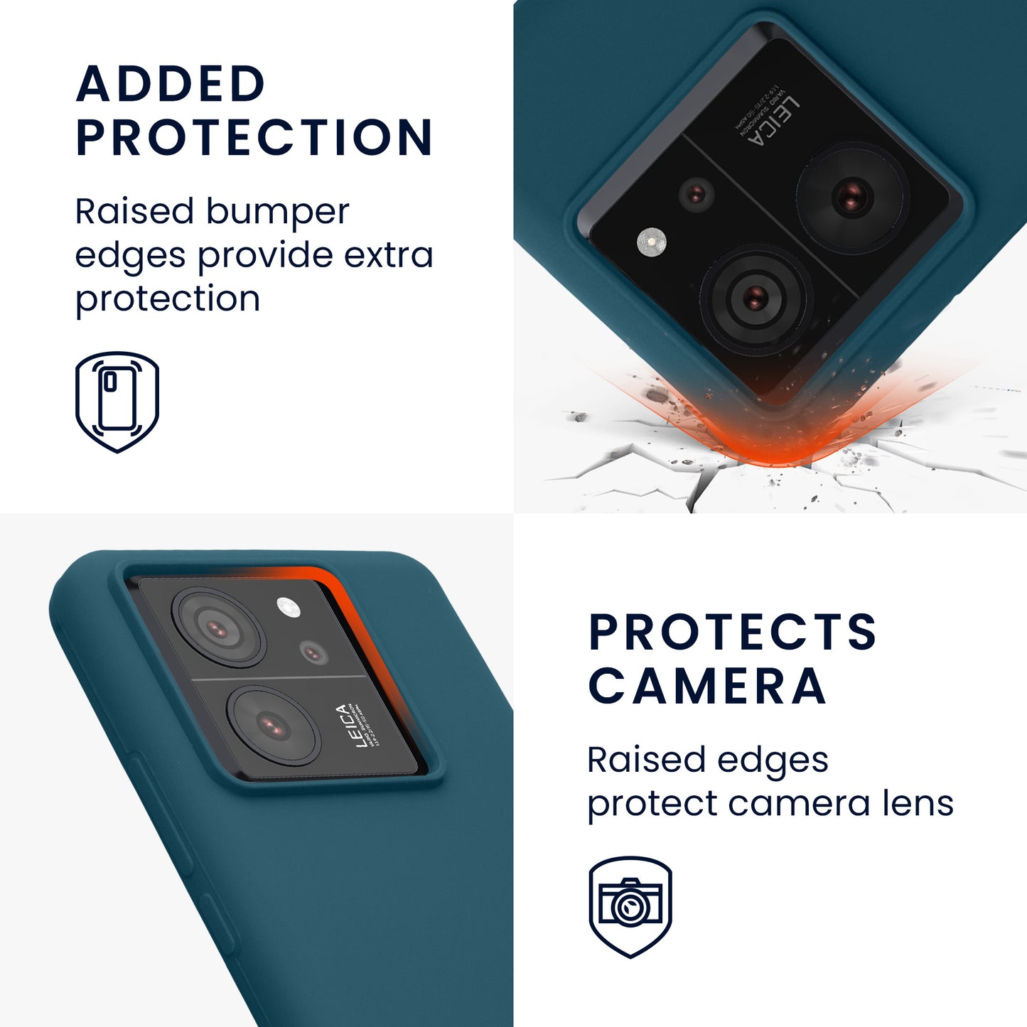 kwmobile Handyhülle für Xiaomi 13T / 13T Pro Hülle - Case Silikon - Kabelloses Laden - Schutzhülle Cover