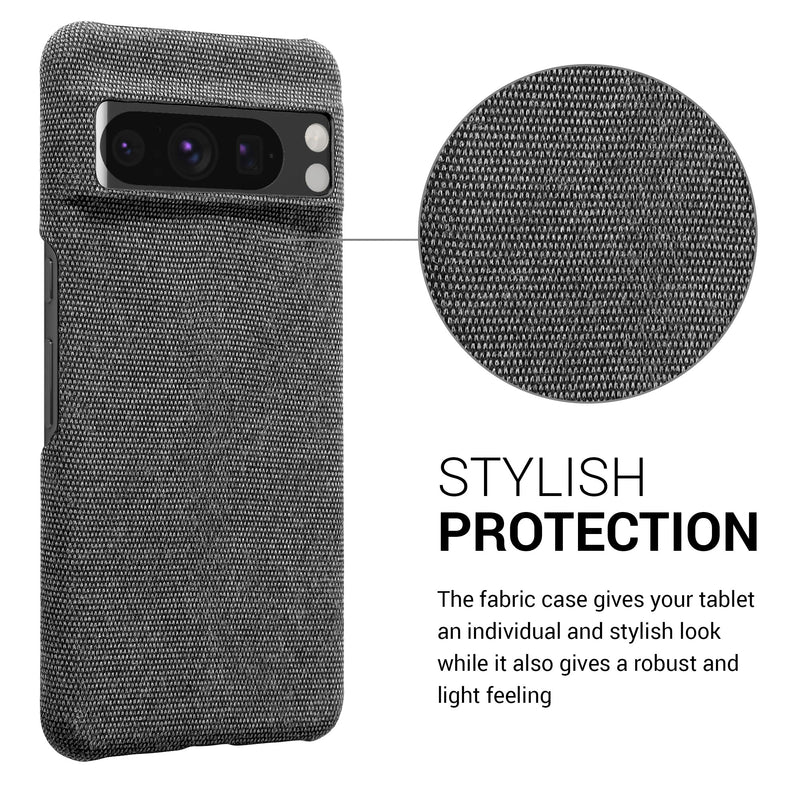 kwmobile Schutzhülle kompatibel mit Google Pixel 8 Pro - Hülle - Stoff Cover Handyhülle - Backcover