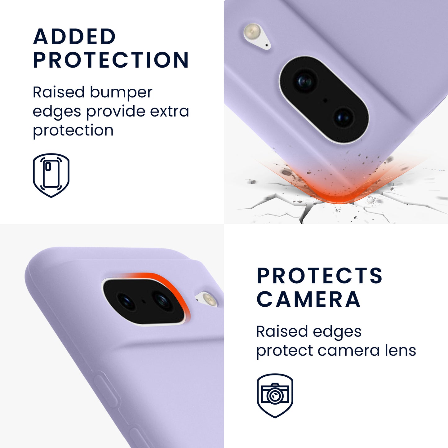 kwmobile Handyhülle für Google Pixel 8 Case - kabelloses Laden