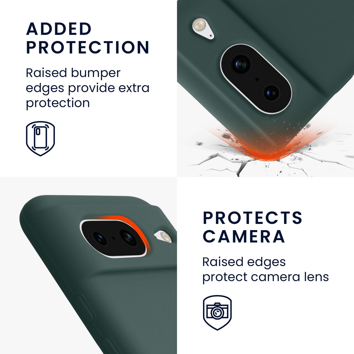 kwmobile Handyhülle für Google Pixel 8 Case - kabelloses Laden