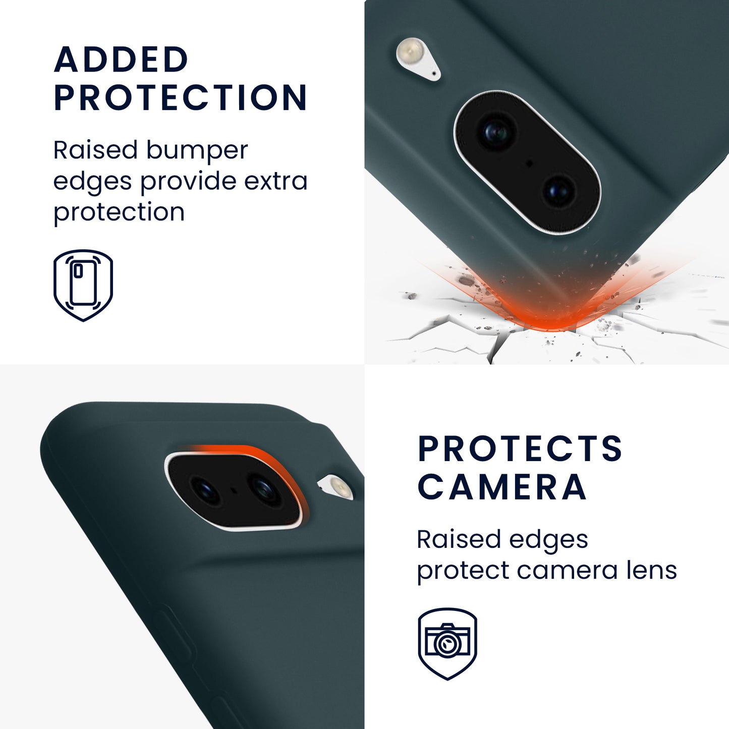 kwmobile Handyhülle für Google Pixel 8 Case - kabelloses Laden