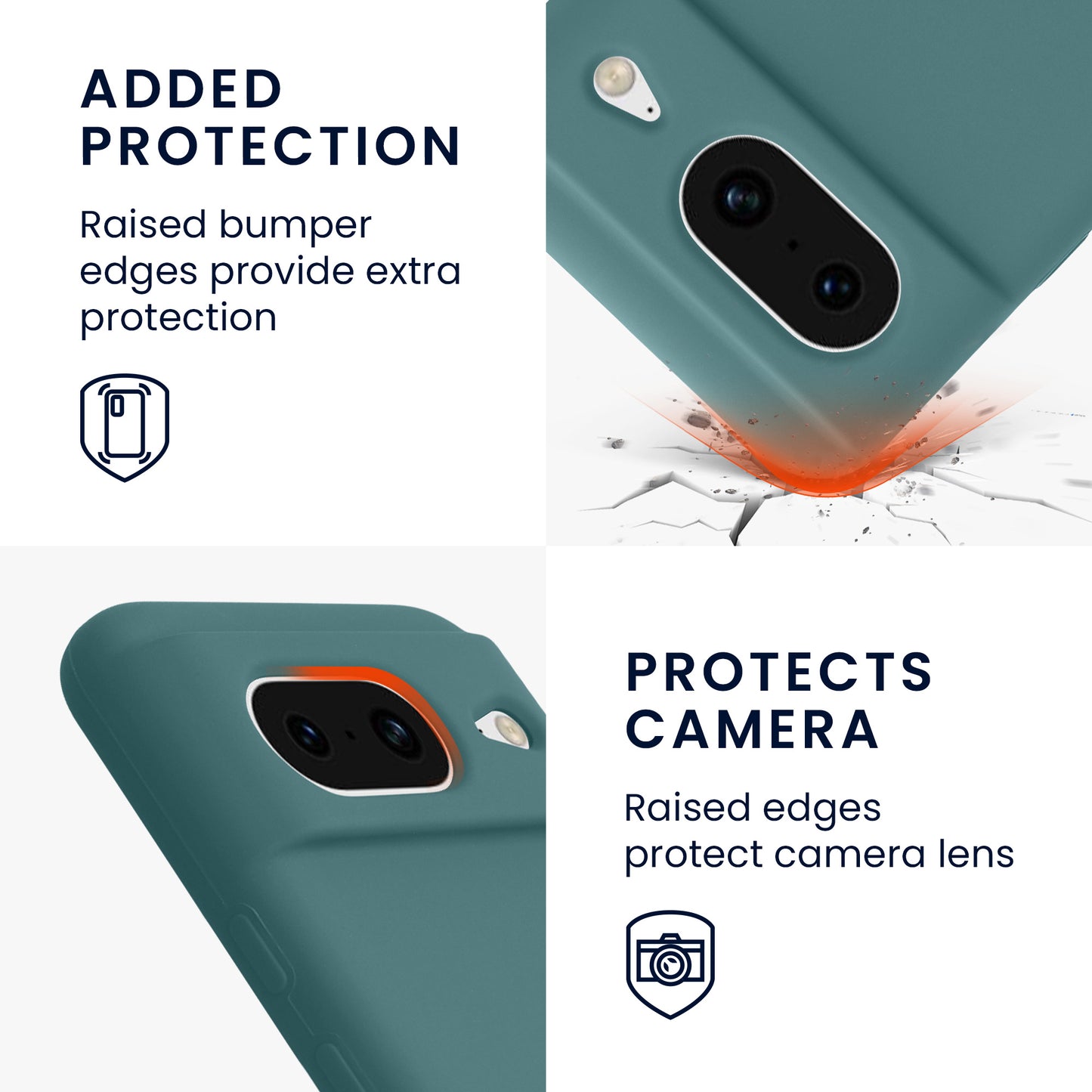 kwmobile Handyhülle für Google Pixel 8 Case - kabelloses Laden