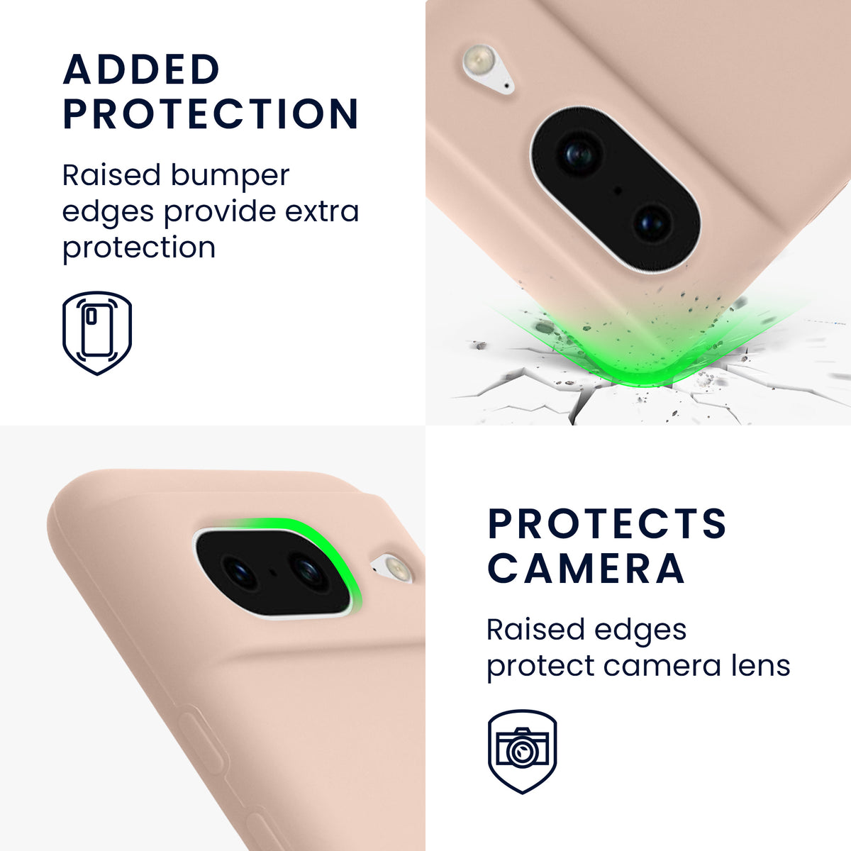 kwmobile Handyhülle für Google Pixel 8 Case - kabelloses Laden