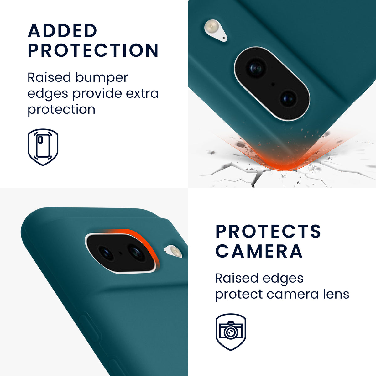kwmobile Handyhülle für Google Pixel 8 Case - kabelloses Laden