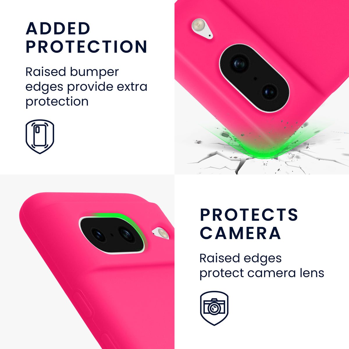 kwmobile Handyhülle für Google Pixel 8 Case - kabelloses Laden