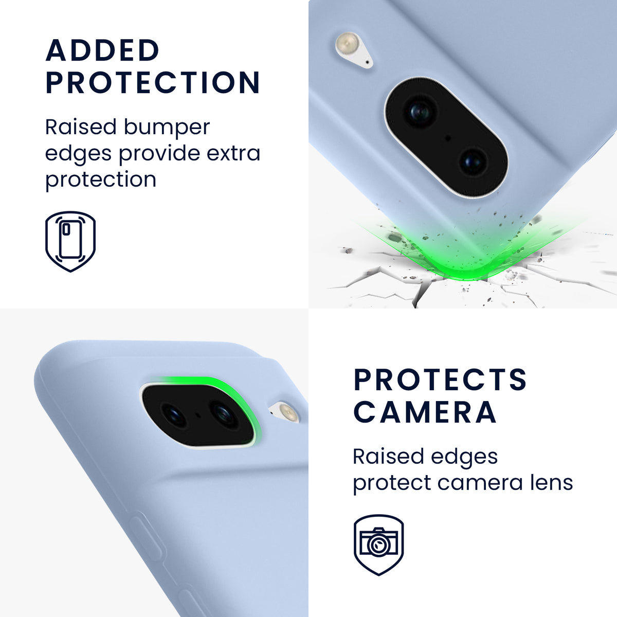 kwmobile Handyhülle für Google Pixel 8 Case - kabelloses Laden