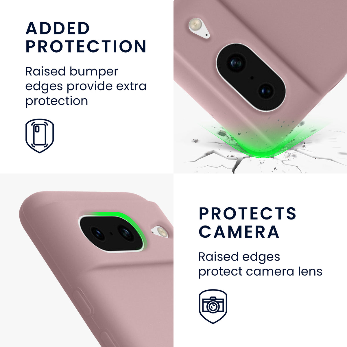 kwmobile Handyhülle für Google Pixel 8 Case - kabelloses Laden