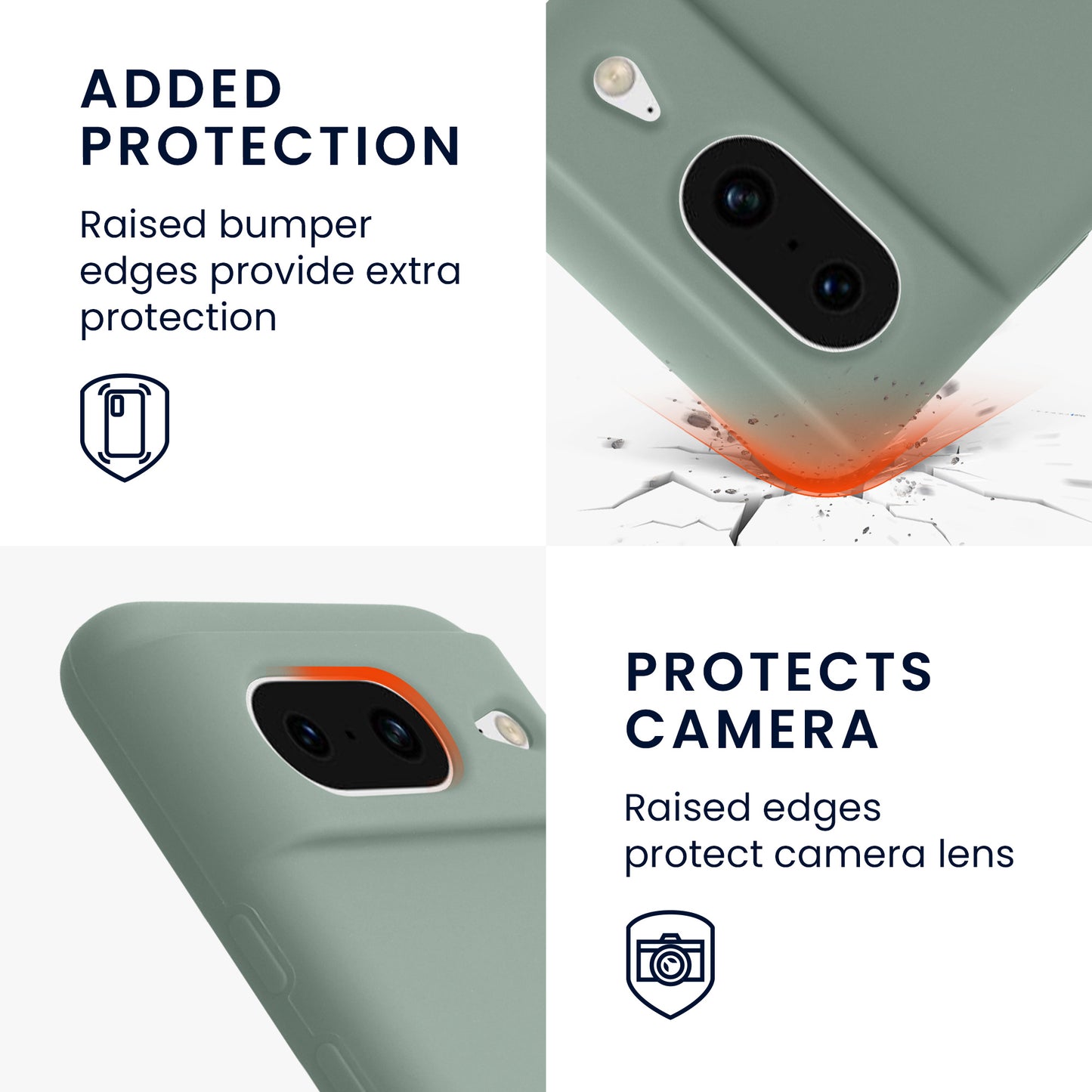kwmobile Handyhülle für Google Pixel 8 Case - kabelloses Laden