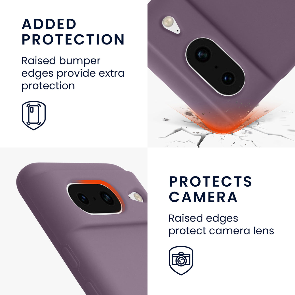 kwmobile Handyhülle für Google Pixel 8 Case - kabelloses Laden