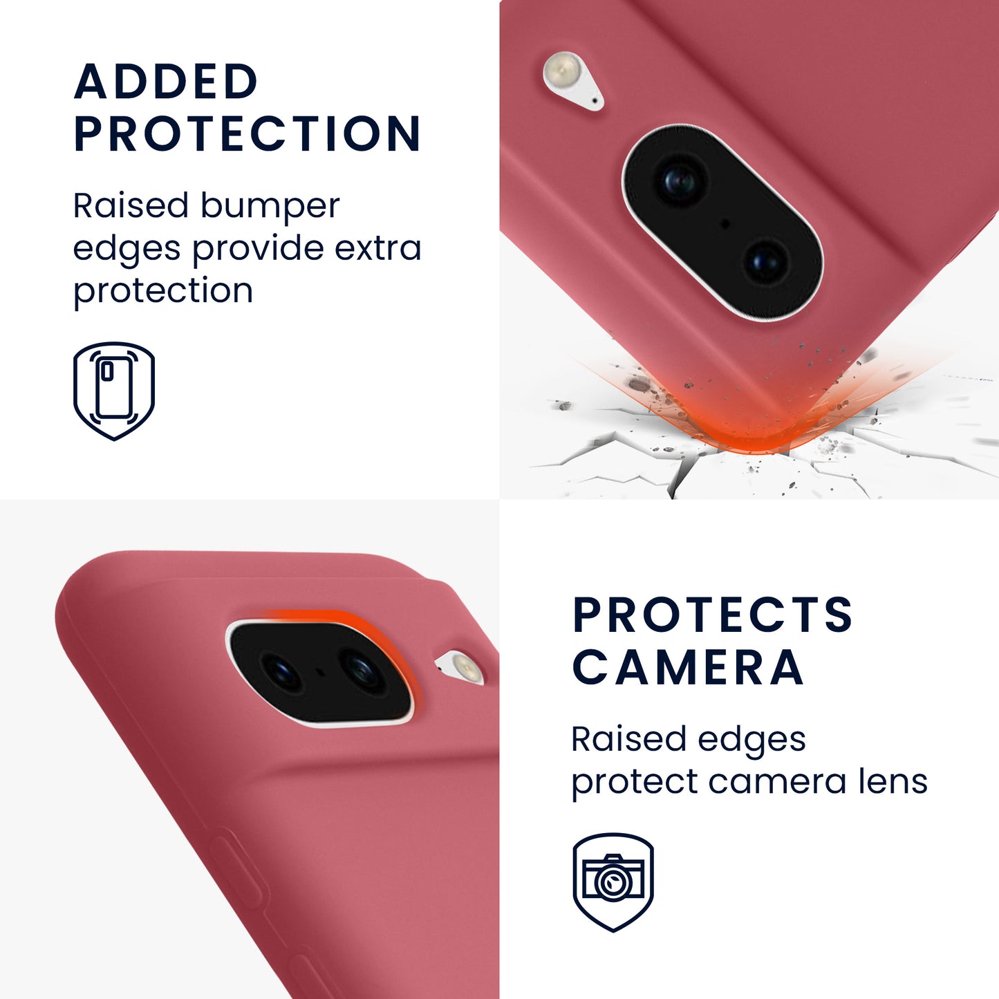kwmobile Handyhülle für Google Pixel 8 Case - kabelloses Laden