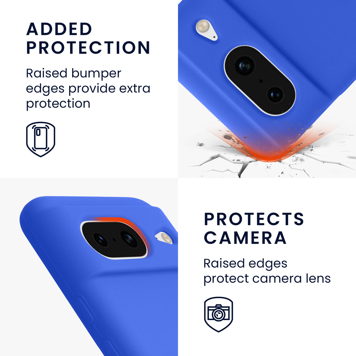 kwmobile Handyhülle für Google Pixel 8 Case - kabelloses Laden