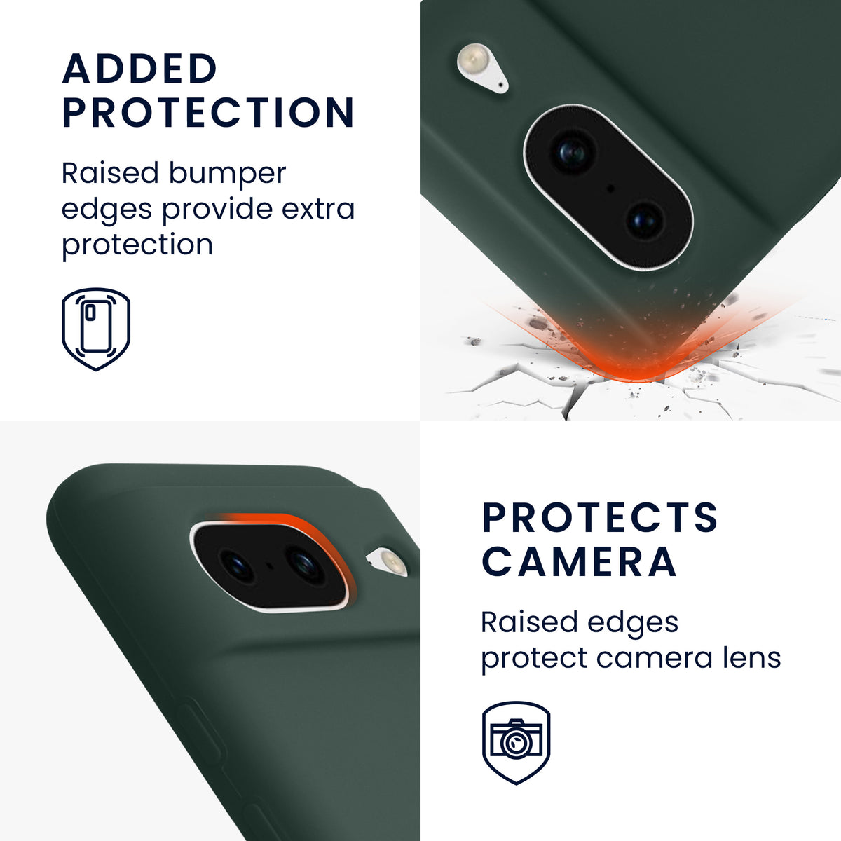 kwmobile Handyhülle für Google Pixel 8 Case - kabelloses Laden