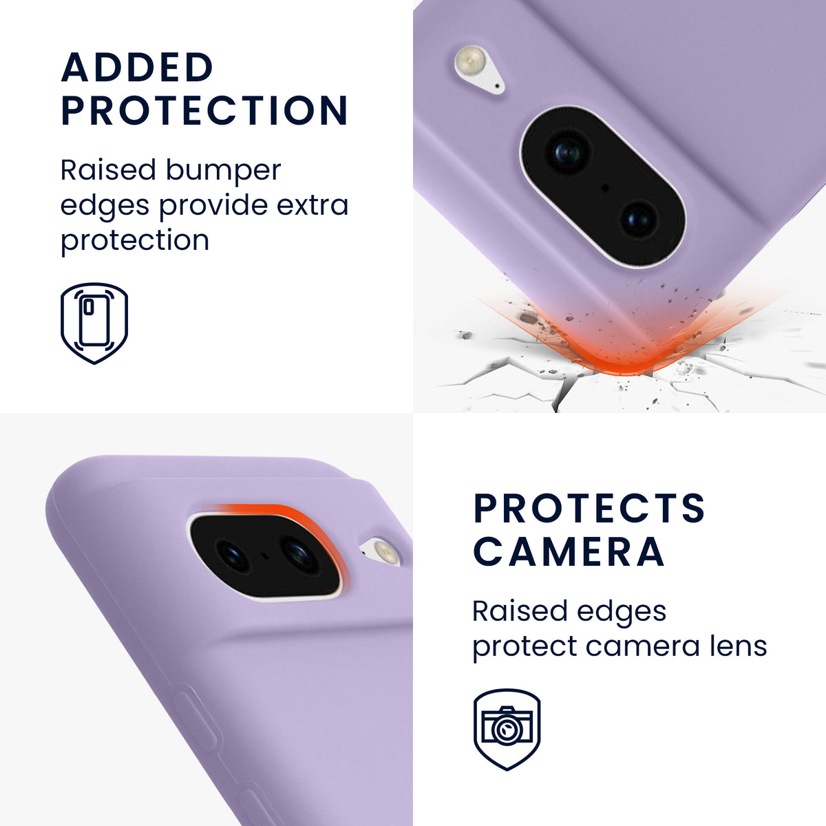 kwmobile Handyhülle für Google Pixel 8 Case - kabelloses Laden