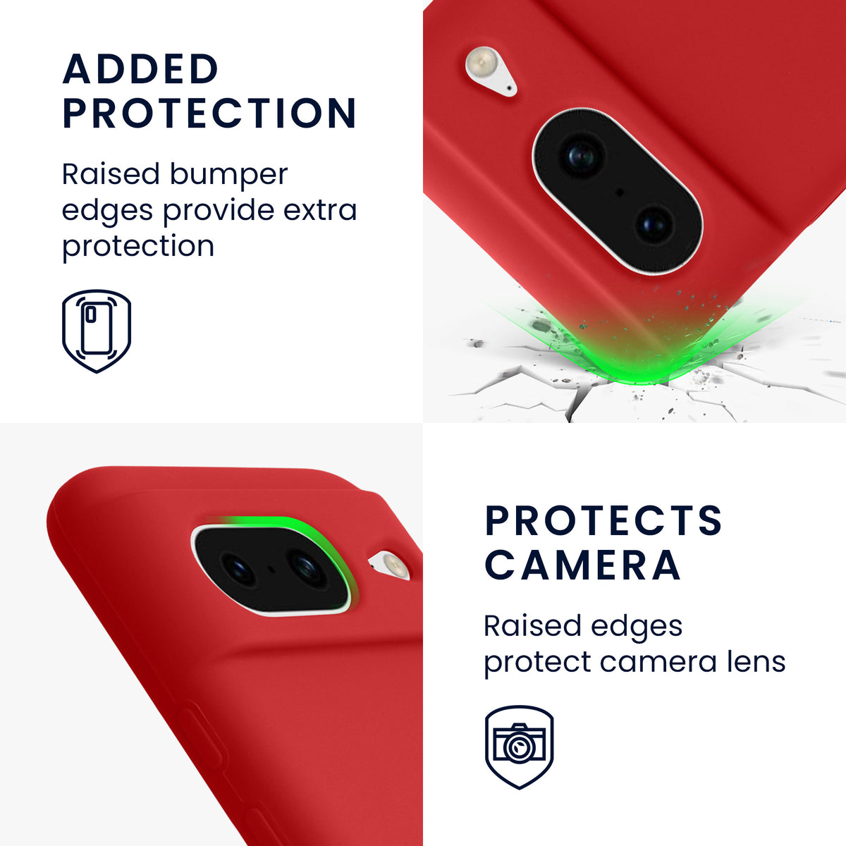 kwmobile Handyhülle für Google Pixel 8 Case - kabelloses Laden