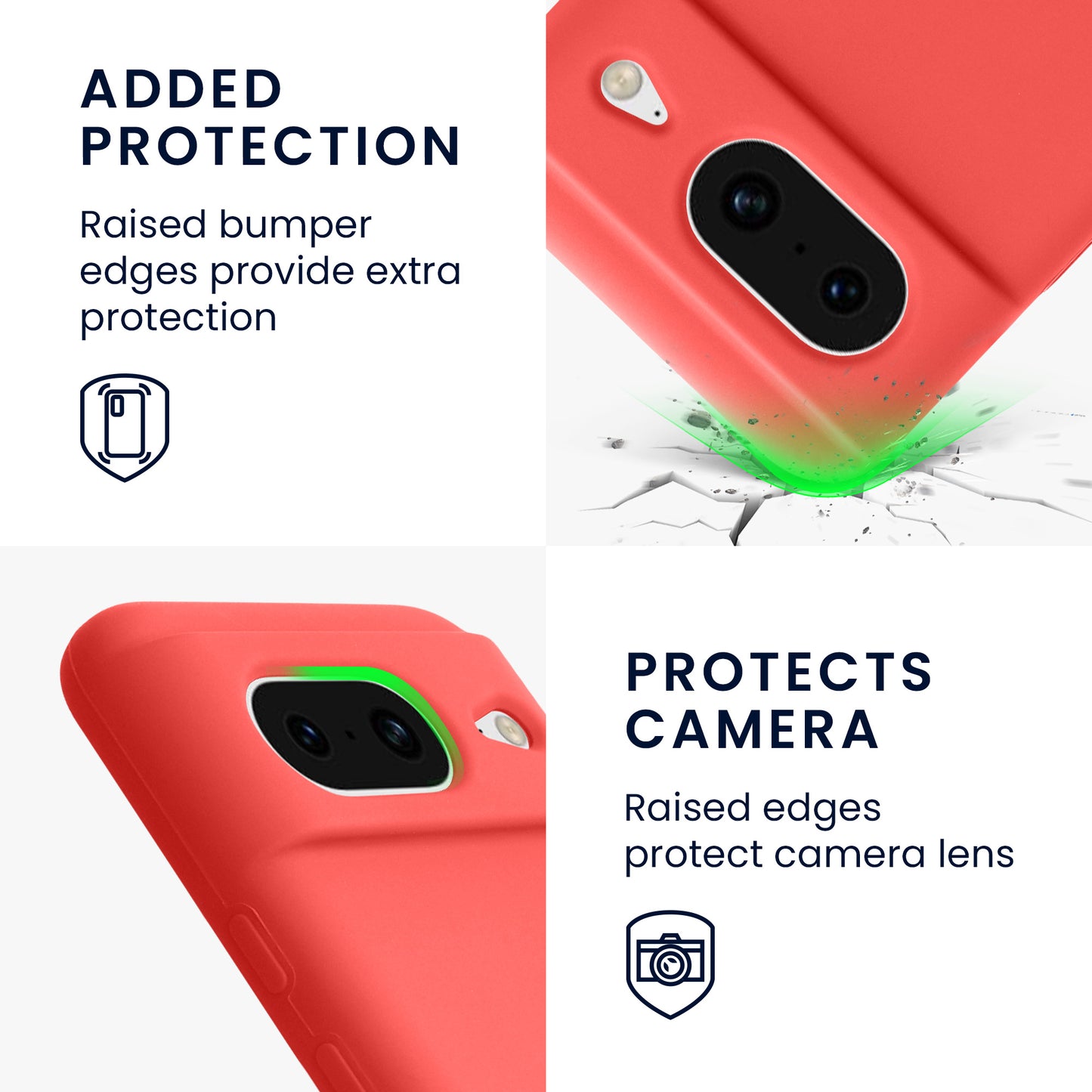 kwmobile Handyhülle für Google Pixel 8 Case - kabelloses Laden