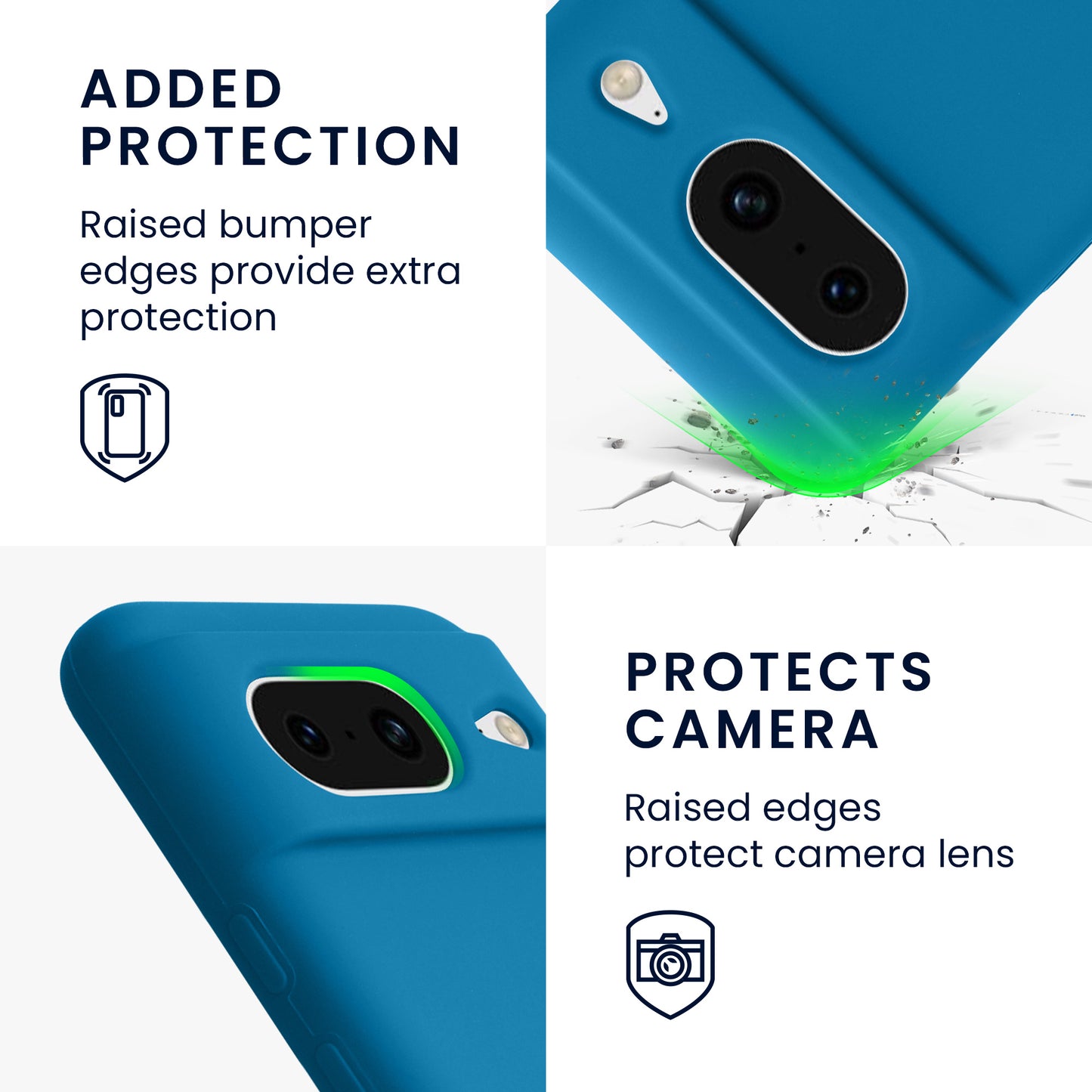 kwmobile Handyhülle für Google Pixel 8 Case - kabelloses Laden