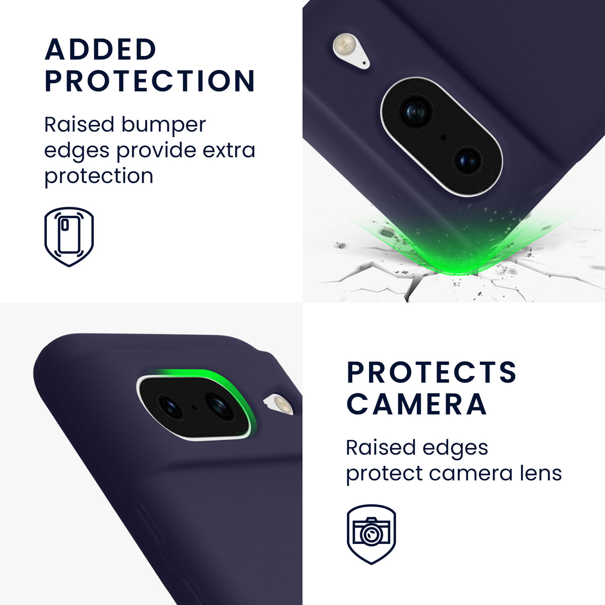 kwmobile Handyhülle für Google Pixel 8 Case - kabelloses Laden