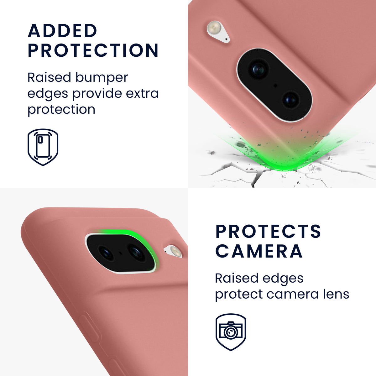 kwmobile Handyhülle für Google Pixel 8 Case - kabelloses Laden
