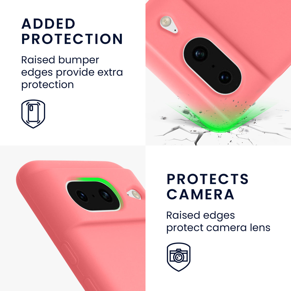 kwmobile Handyhülle für Google Pixel 8 Case - kabelloses Laden
