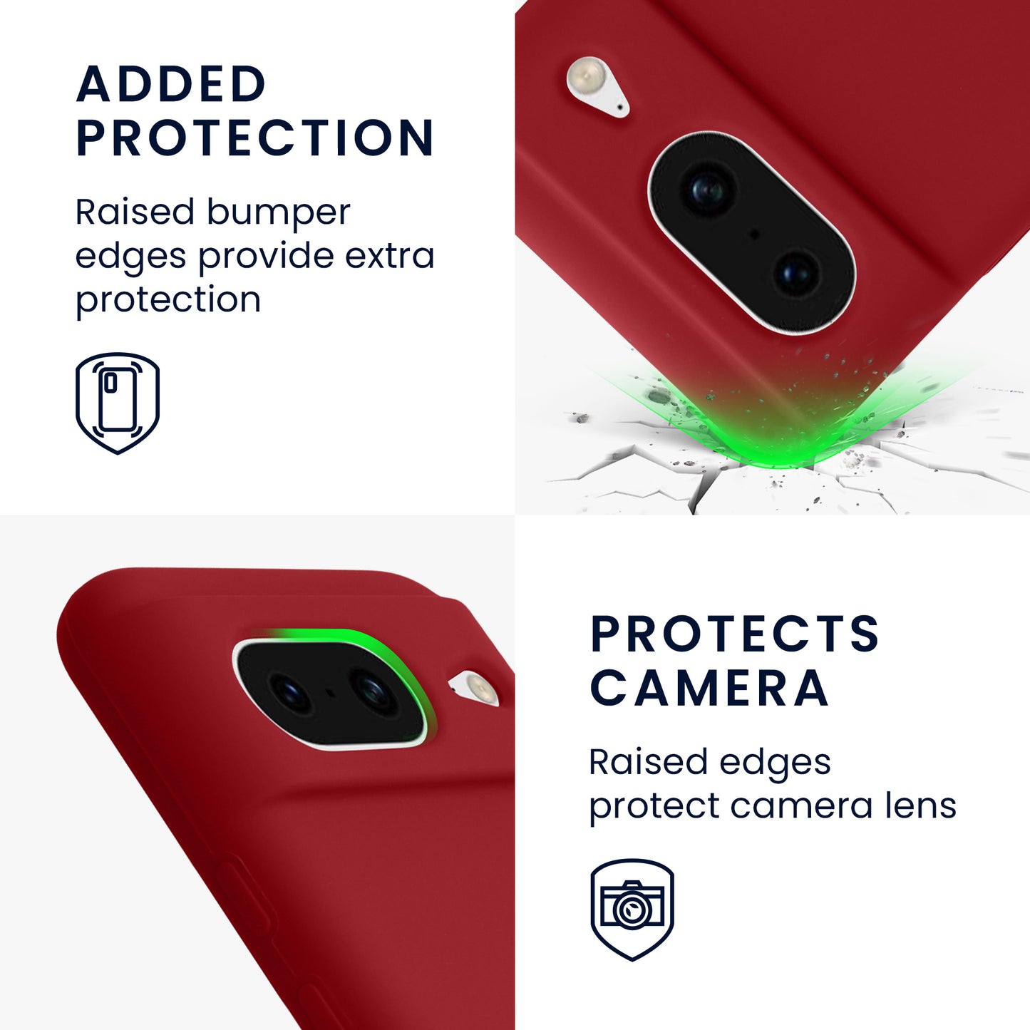 kwmobile Handyhülle für Google Pixel 8 Case - kabelloses Laden