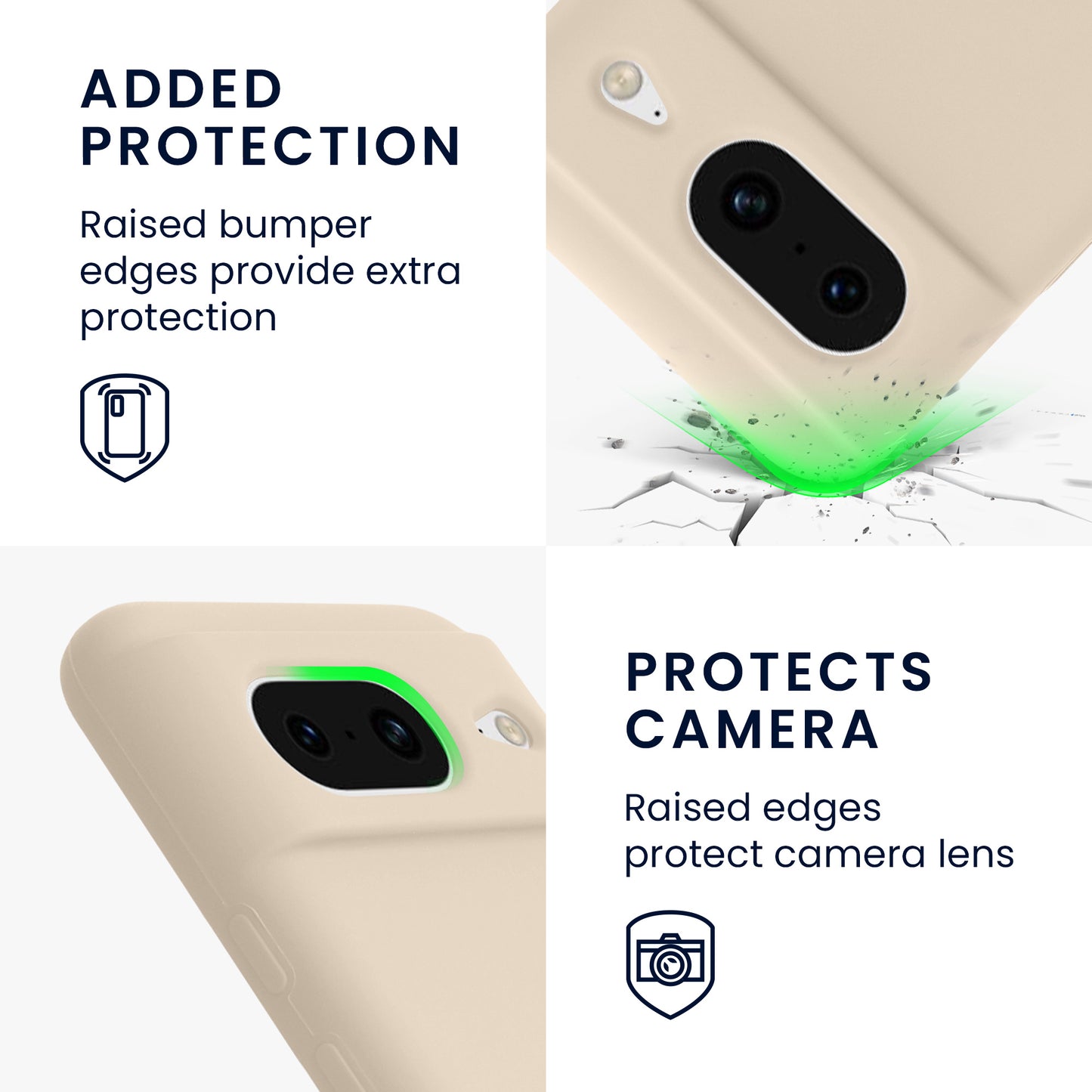 kwmobile Handyhülle für Google Pixel 8 Case - kabelloses Laden