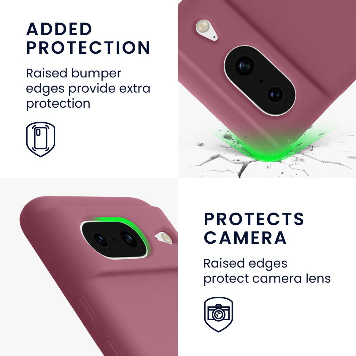 kwmobile Handyhülle für Google Pixel 8 Case - kabelloses Laden