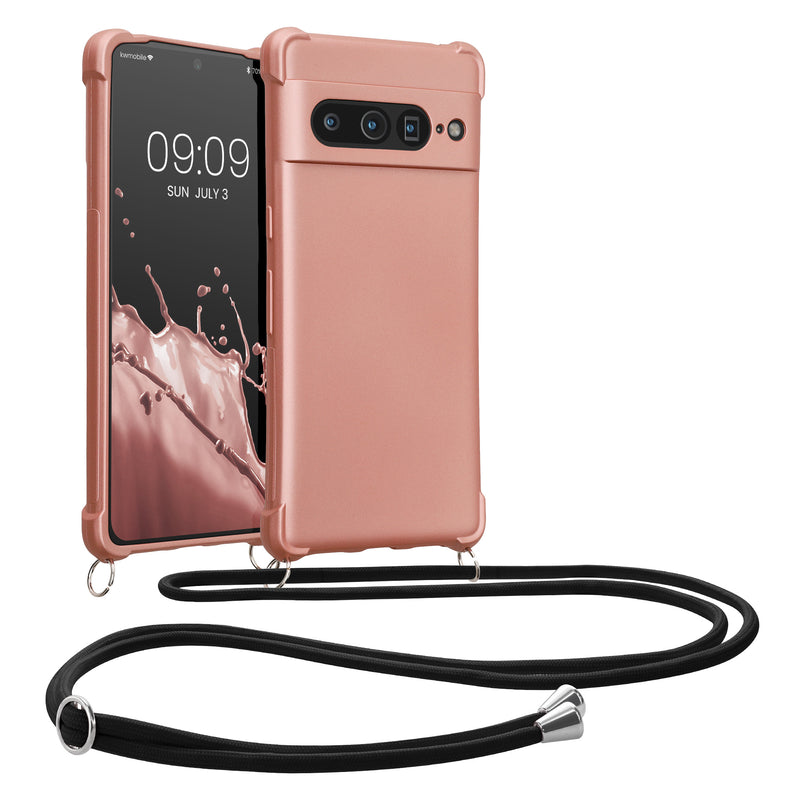 Google Pixel 7 Pro Handykette Metallic Rosegold