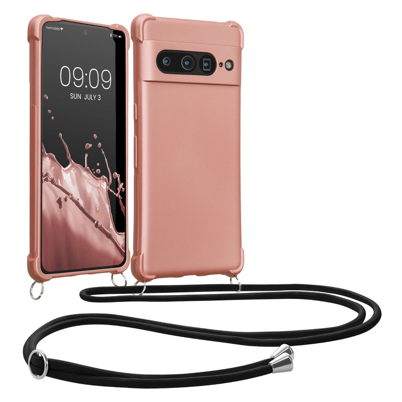 Google Pixel 7 Pro Handykette Metallic Rosegold
