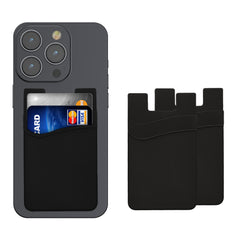 kwmobile 3x Stick-on Kartenhalter für Kreditkarten - Halter - 5,7 x 9,8 cm - für bis zu 4 Karten oder Bargeld - Wallet
