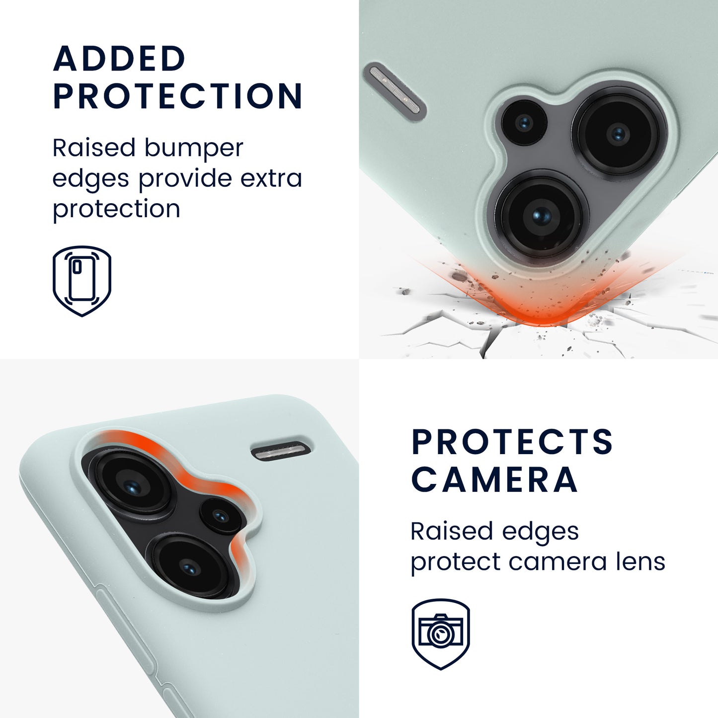 kwmobile Handyhülle für Xiaomi Redmi Note 13 Pro+ 5G / Redmi Note 13 Pro Plus 5G Hülle - Case Silikon - Kabelloses Laden - Schutzhülle Cover