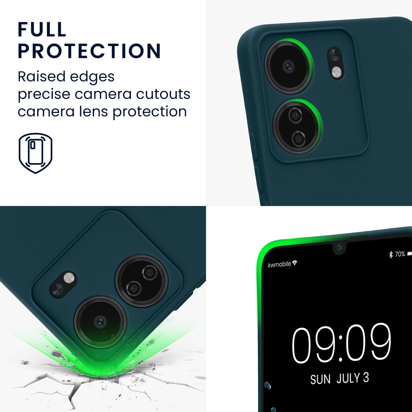 kwmobile Slim Case kompatibel mit Xiaomi Poco C65 / Redmi 13C Hülle - Handyhülle aus Silikon