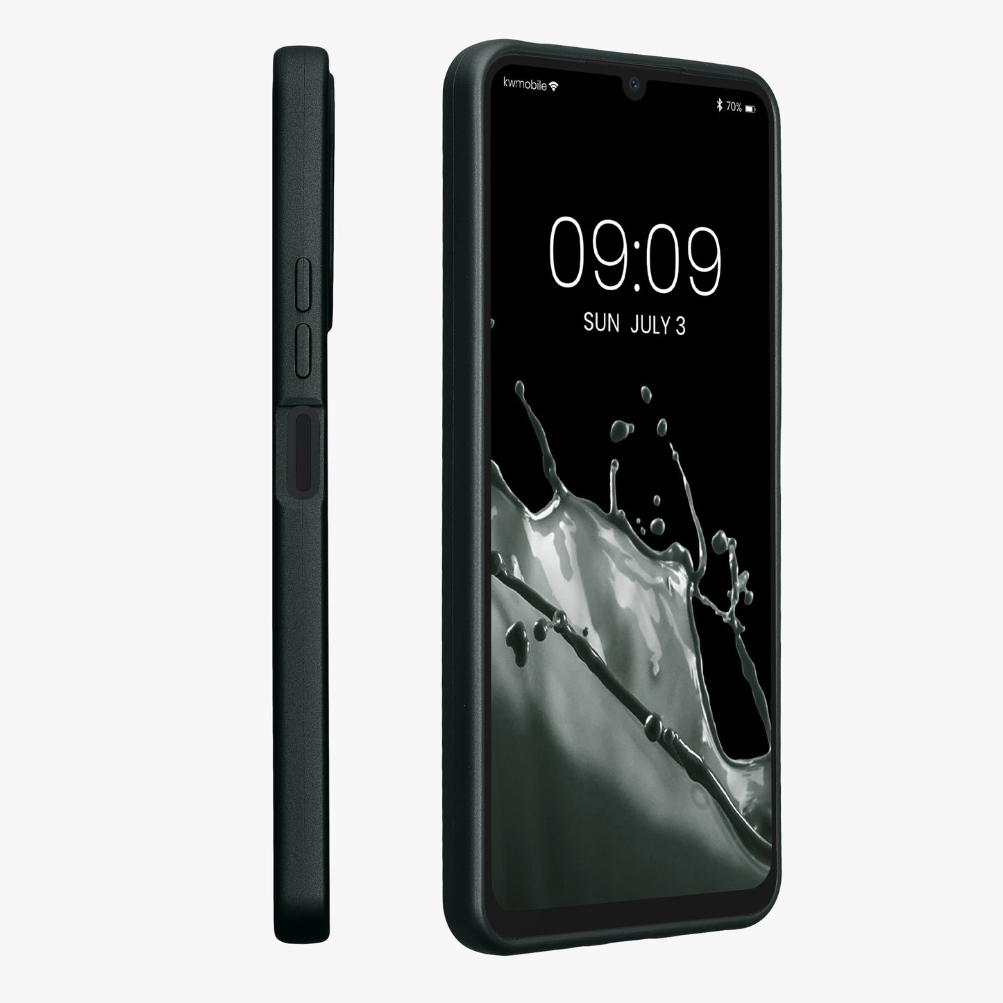 kwmobile Handyhülle für Xiaomi Poco C65 / Redmi 13C Hülle - Silikon Case metallisch schimmernd - Schutzhülle Cover