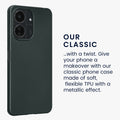 kwmobile Handyhülle für Xiaomi Poco C65 / Redmi 13C Hülle - Silikon Case metallisch schimmernd - Schutzhülle Cover